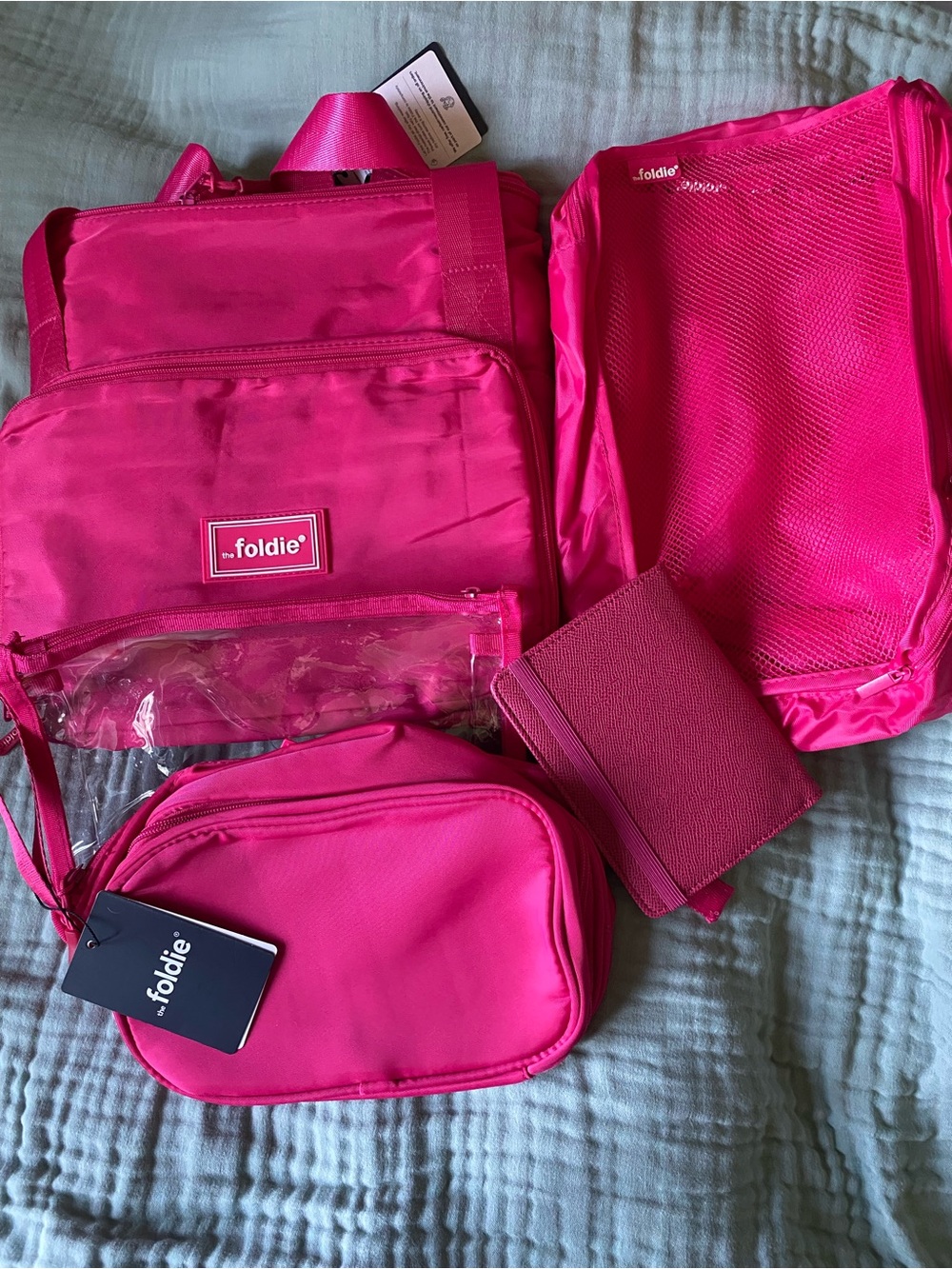 foldie Travel Bundle - Pink Travel Bag - Picture 2 of 5